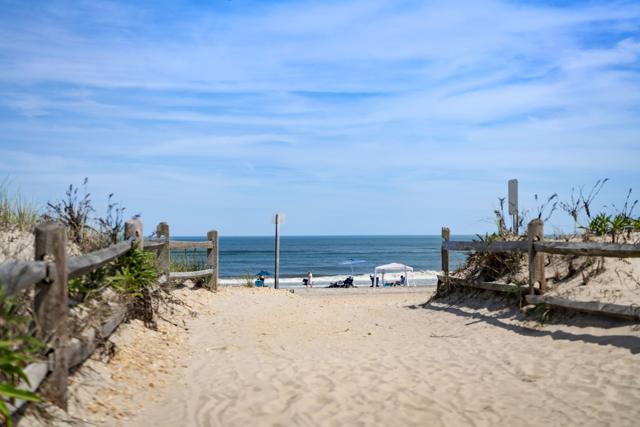 The 84th Street beach path in Sea Isle City, right beside Beau Rivage