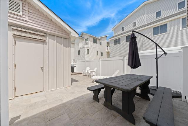 Unit 1 back patio at Beau Rivage beach house, Sea Isle City